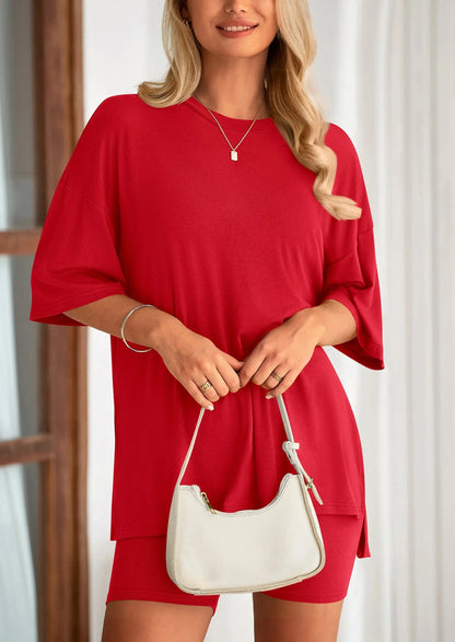 Comfy Summer Shorts Sleeveless Tank Two Piece Outfit