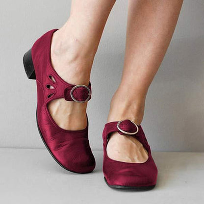Genuine Leather Buckle Sandals
