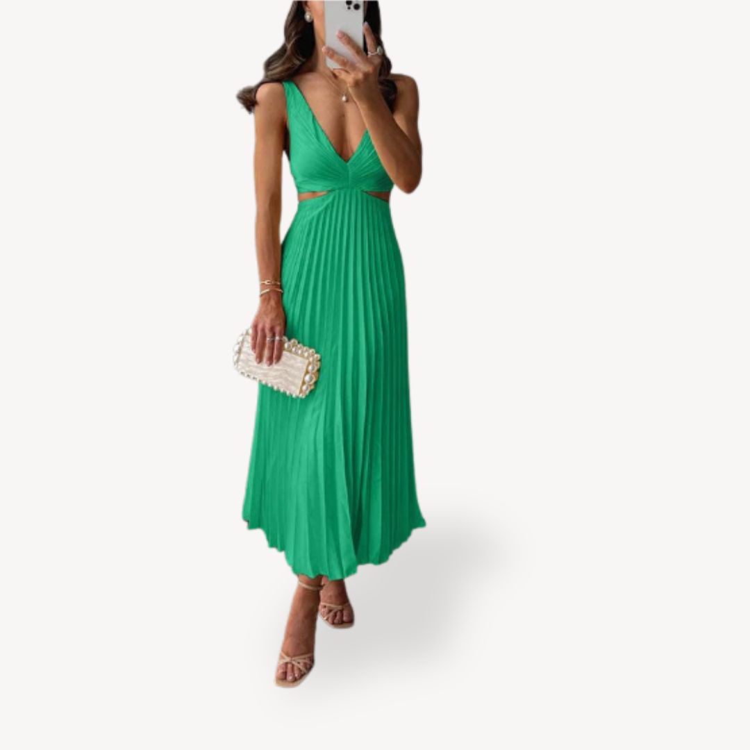 Floral High Waist Midi Skirt Dress