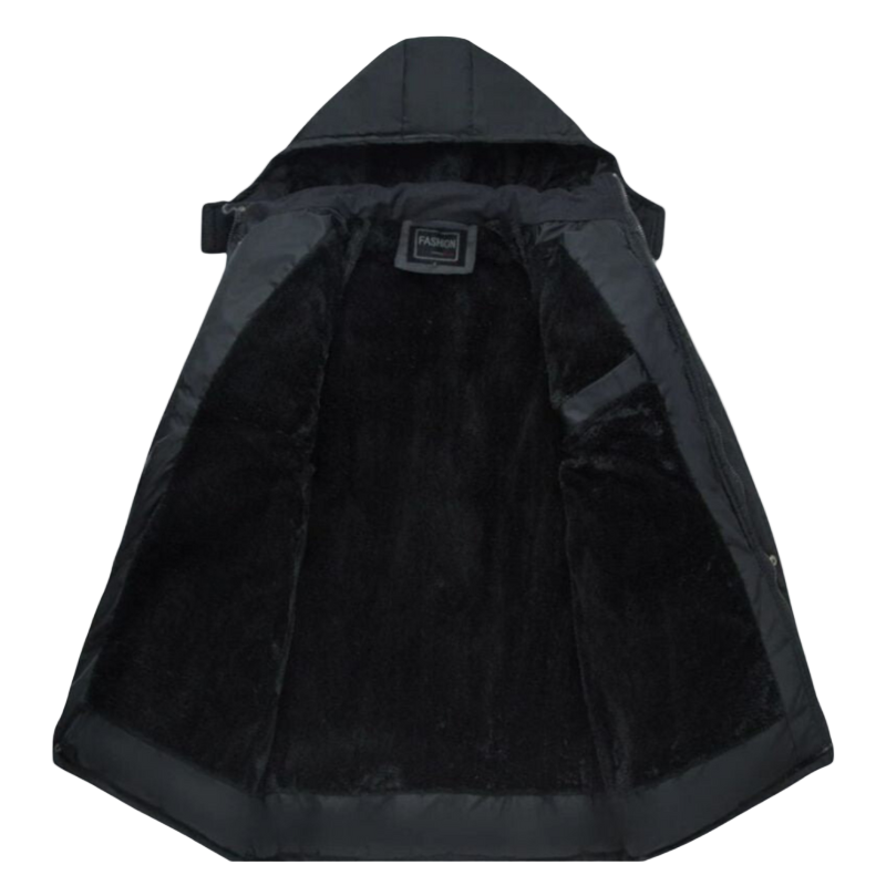 Warm Padded Mens Parka Coat Modern Fit