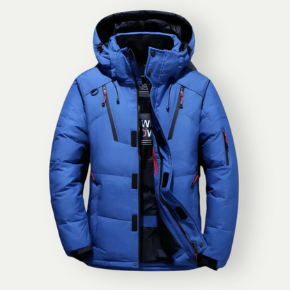 Warm Waterproof Quilted Hooded Puffer Coat