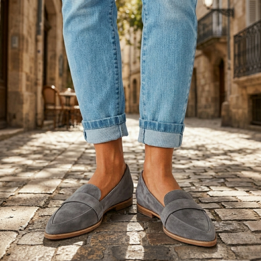 Classic Slip On Women's Loafers Flat Dress Shoes - OutfitLondon