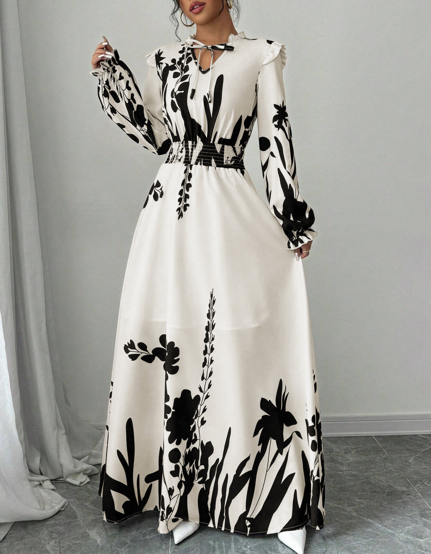 Beautiful Floral A-Line Maxi Dress