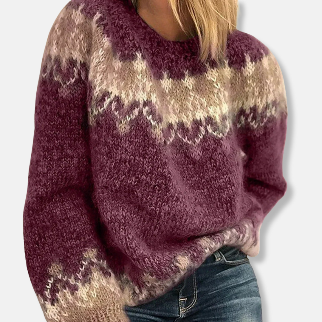 Large Fair Isle Geometric Sweatshirt