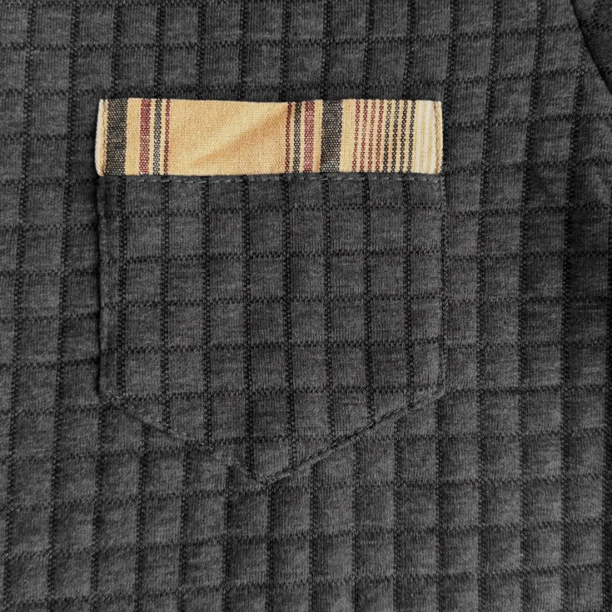 Classic Men's Relaxed Fit Waffle Polo Sweater