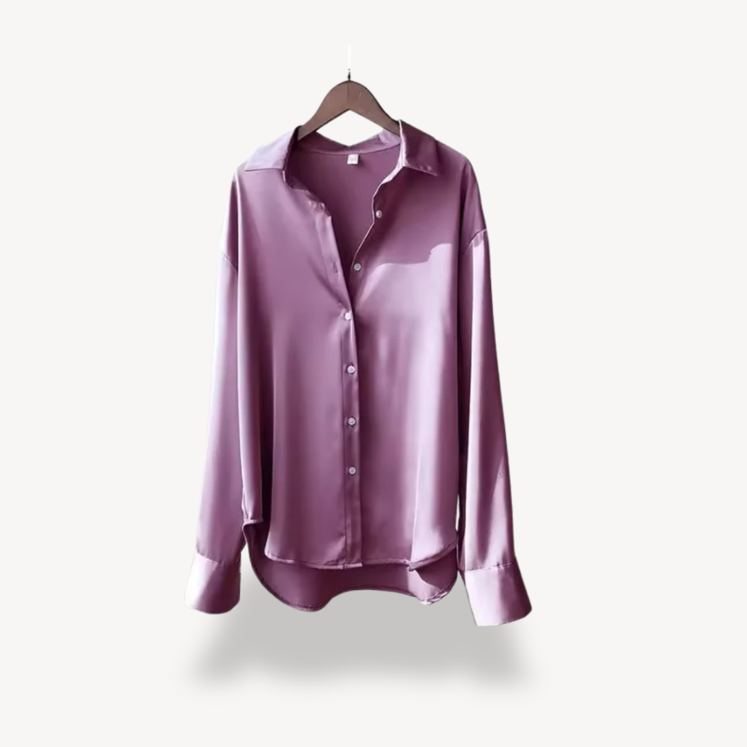 Soft Elegant Long Sleeve Ladies Blouse