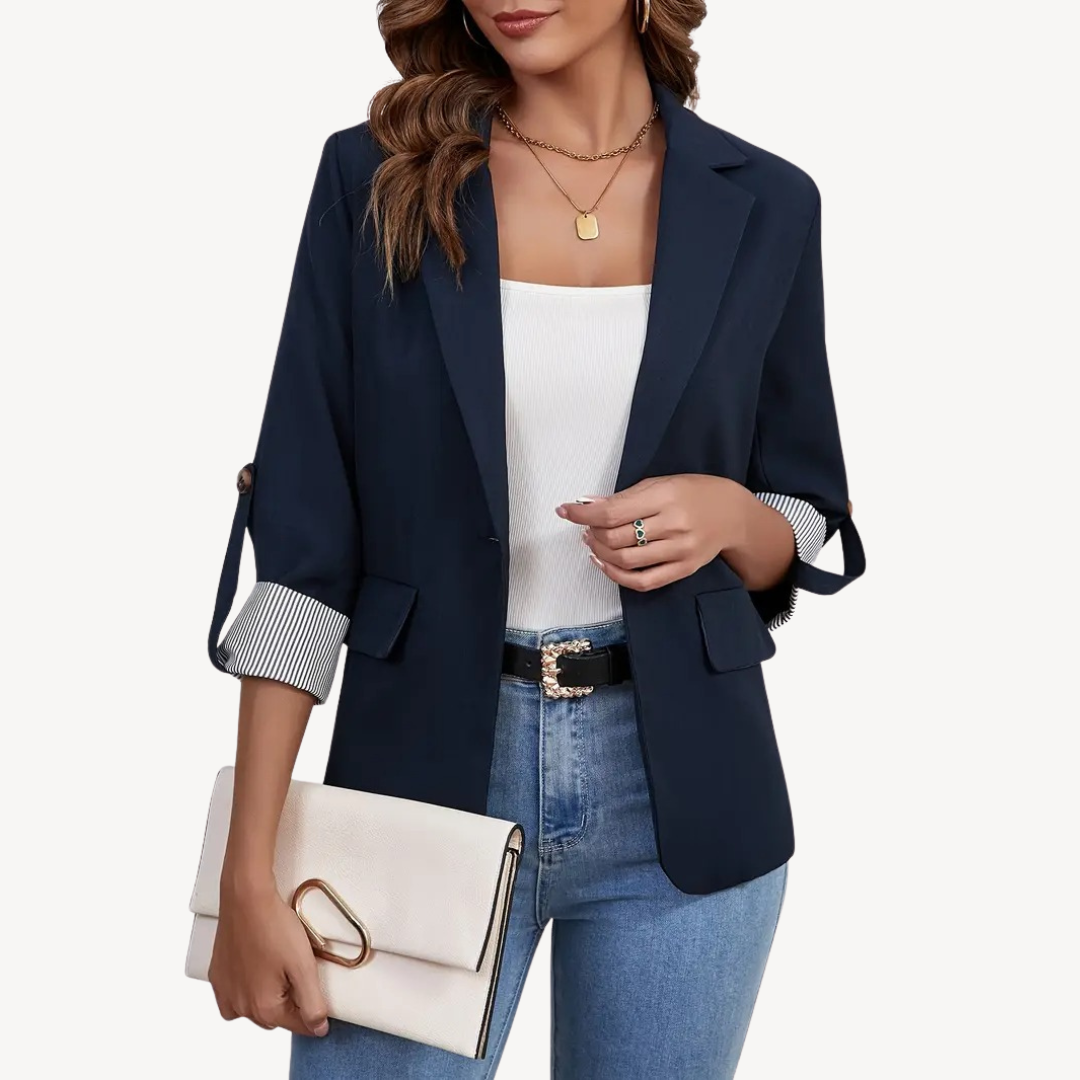 Classic Fit Stripe Jacket Blazer