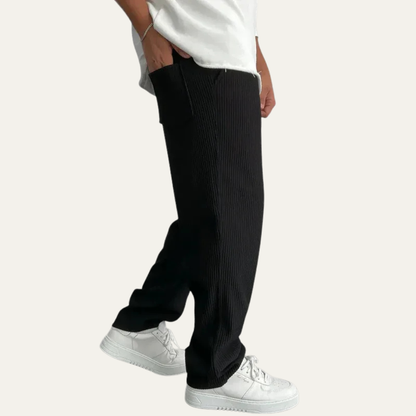 Comfortable Fit Ribbed Knit Sweatpants