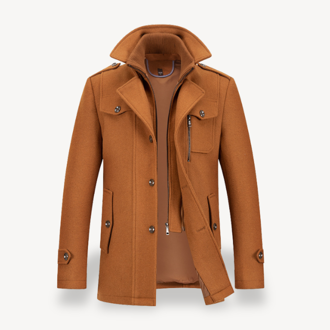 Classic Fit Mens Wool Pea Coat