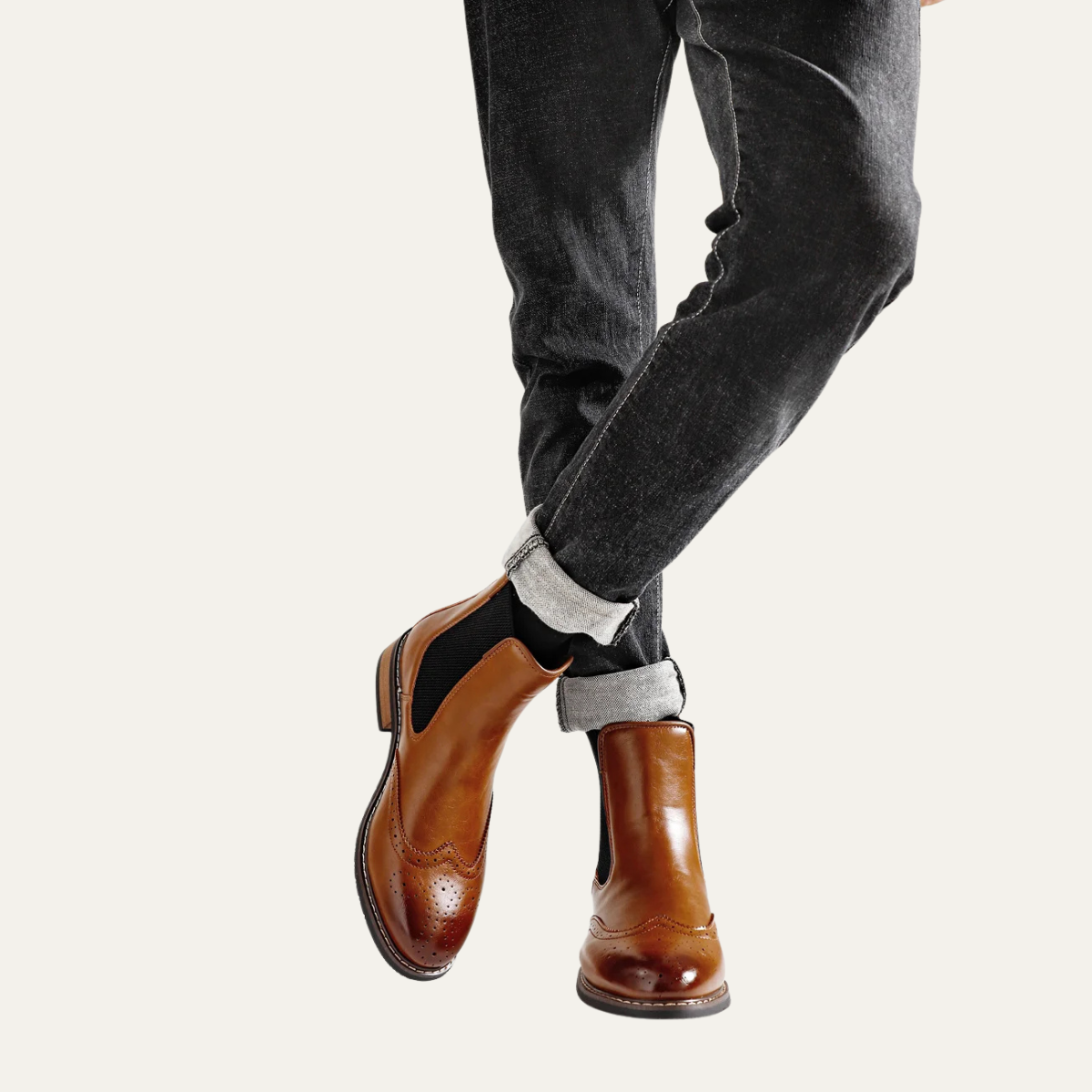 Stylish Men's Leather Ankle Chelsea Boots