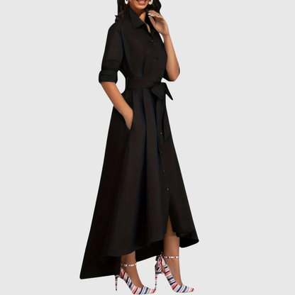 Chic Long Sleeve Maxi Dress