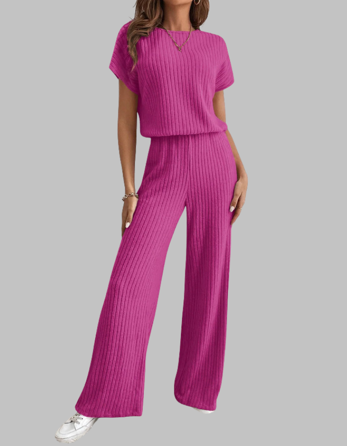 Relaxed Fit Short Sleeve Loungewear Set
