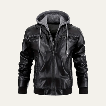 Men's Synthetic Biker Style Leather Jacket