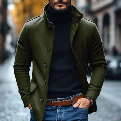 Classic Mens Wool Tailored Coat