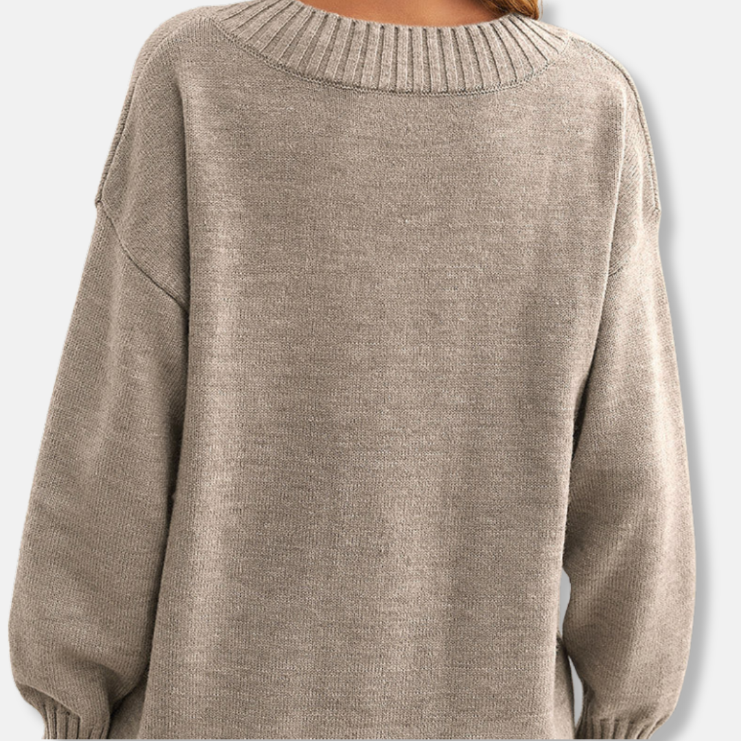 Comfy V-Neck Knit Sweater