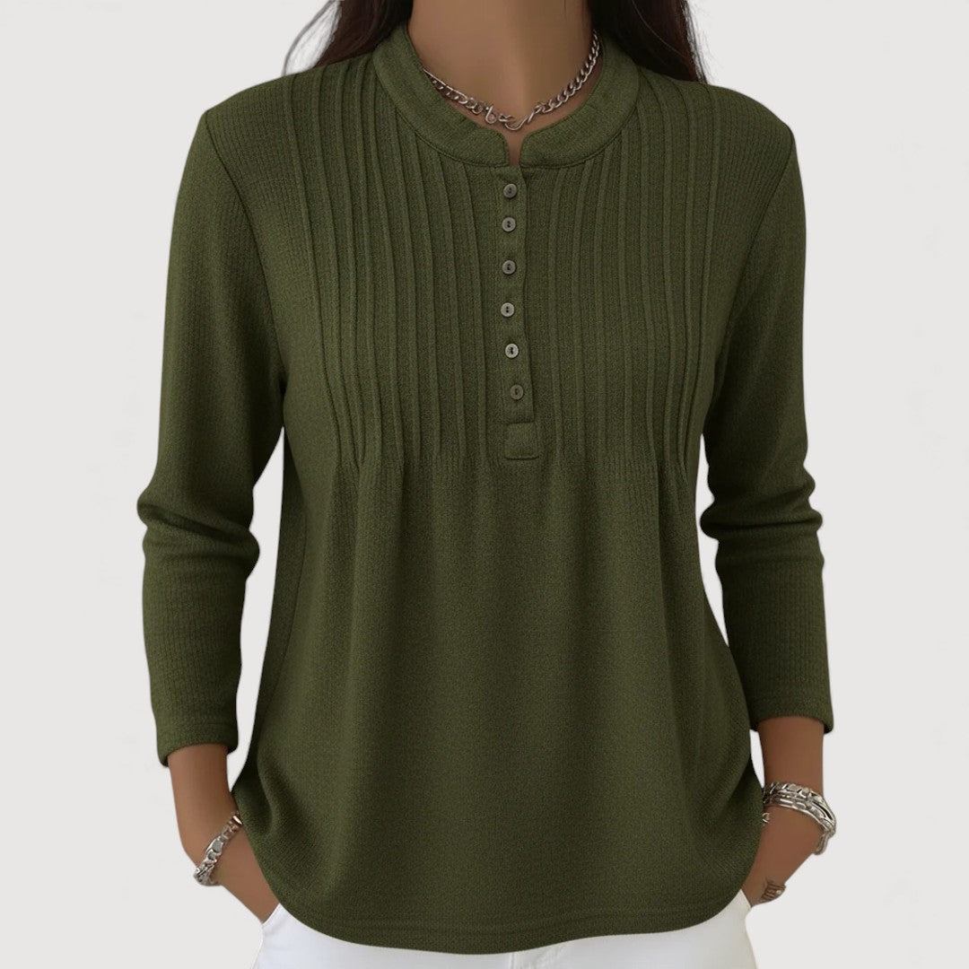 Casual Button Front Sweater Top