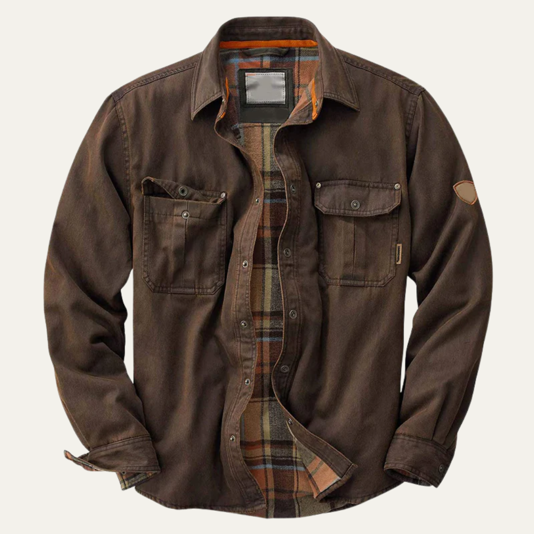 Rugged Checked Insulated Work Jacket