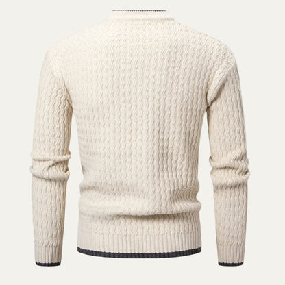 Men's Thick Cable Knit Crew Sweater
