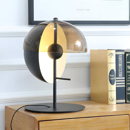 Elegant Clear Desk Lamp with Round Shade