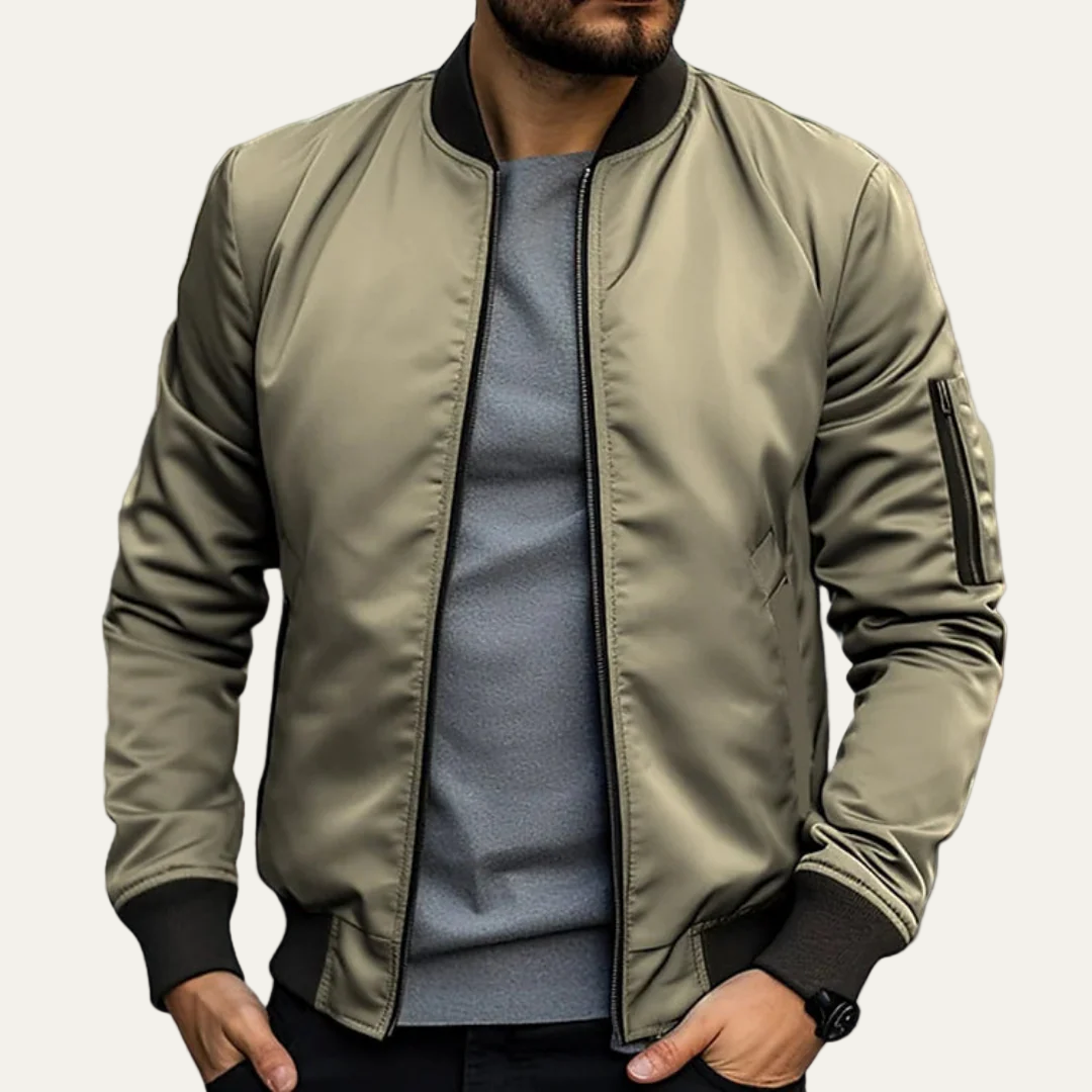 Men's Slim Fit Soft Bomber Jacket