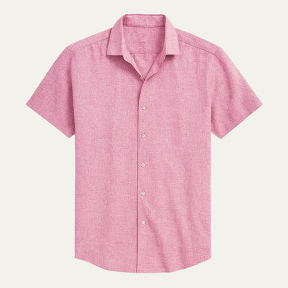 Casual Linen Short Sleeve Mens Shirt