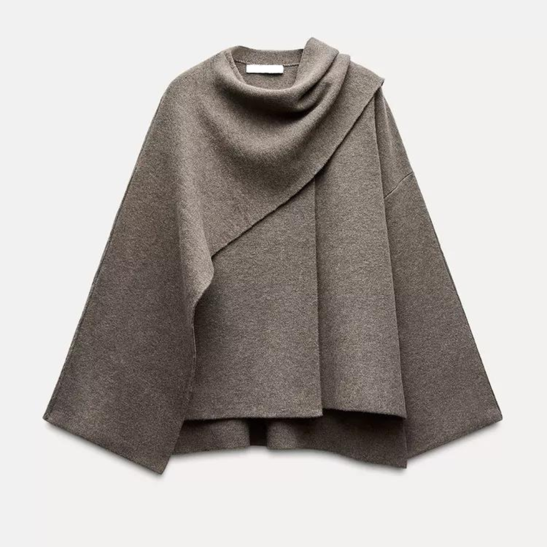 Stylish Women's Wool Cape Coat