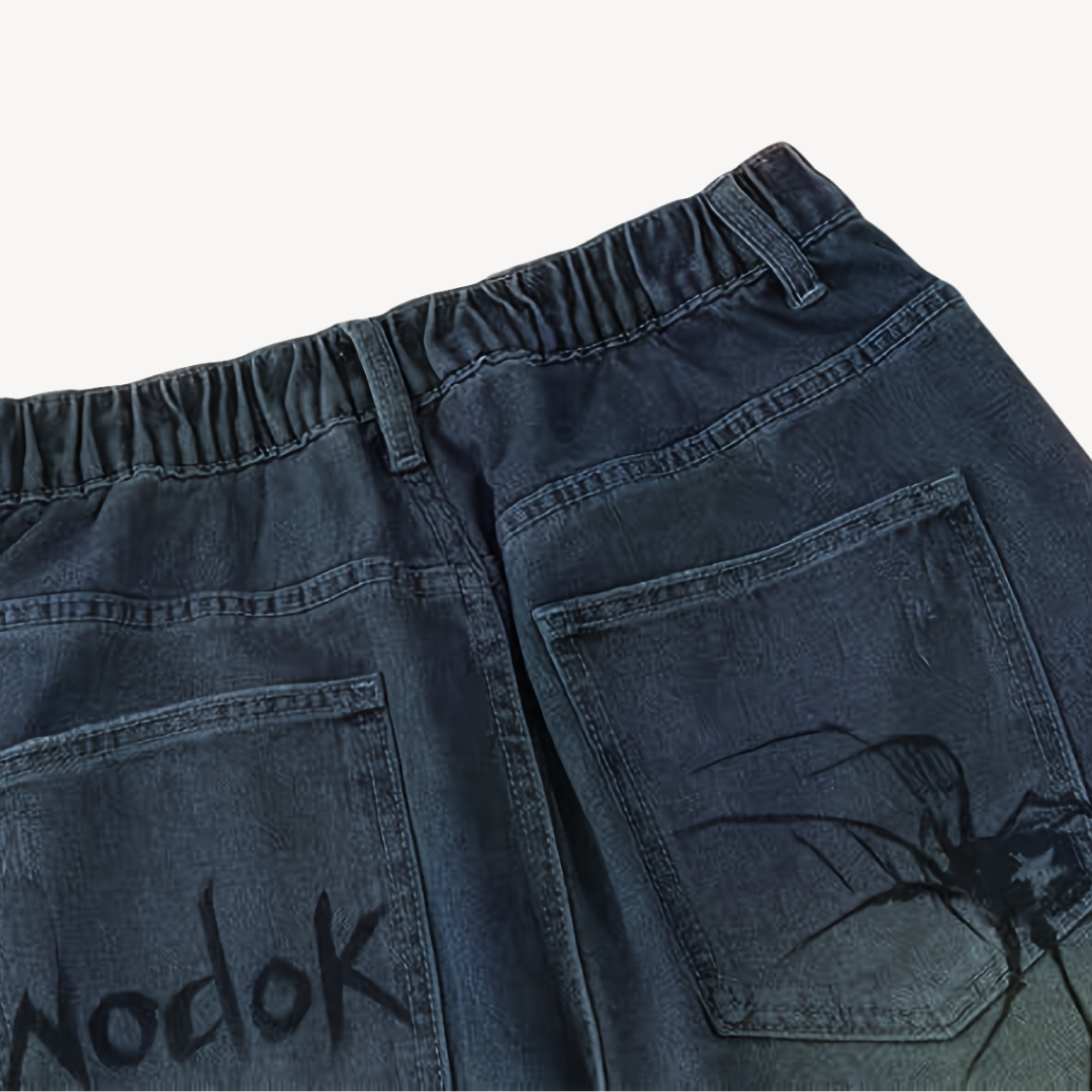 Retro Distressed Denim Shorts Women's Casual Streetwear