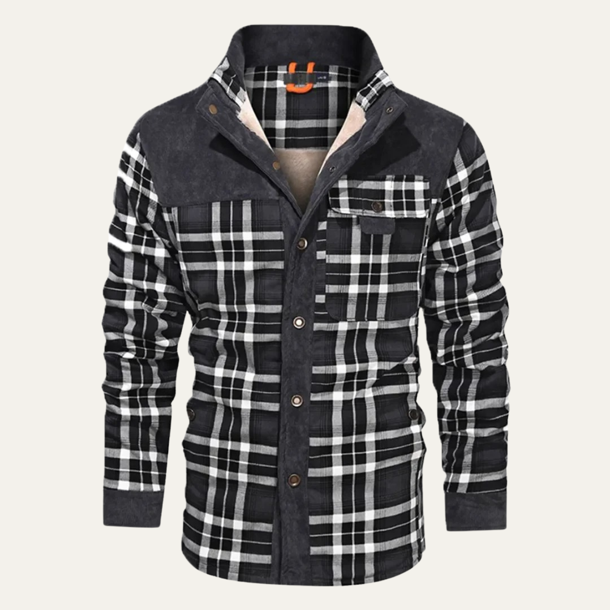 Men's Cozy Plaid Insulated Winter Jacket