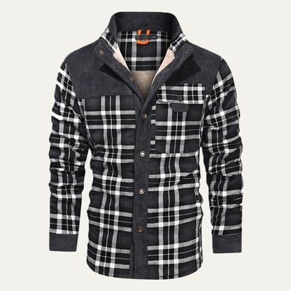 Men's Cozy Plaid Insulated Winter Jacket