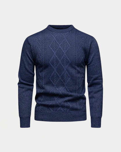 Classic Crew Neck Patterned Sweater