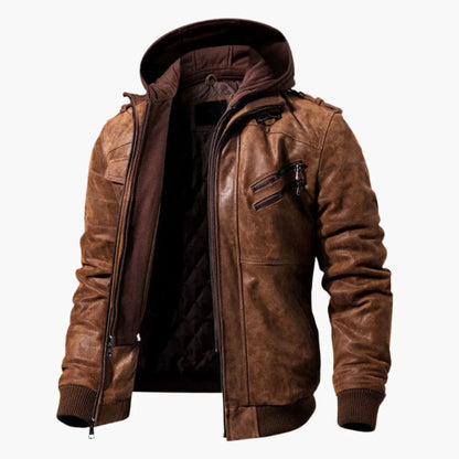 Men's Synthetic Biker Style Jacket