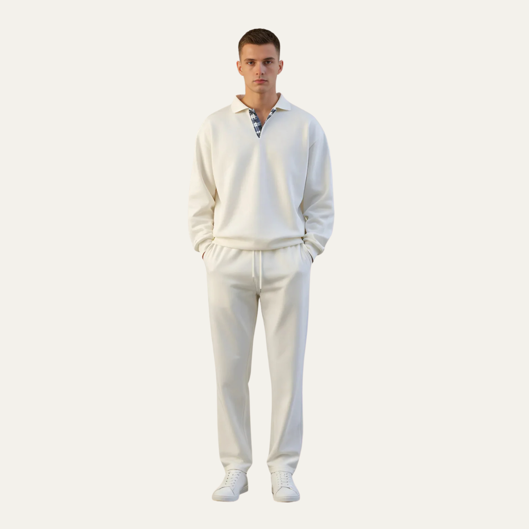 Casual Fit Long Sleeve Polo Shirt