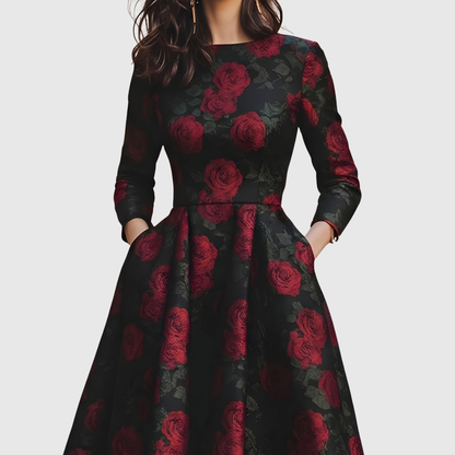 Chic Retro Floral Maxi Dress for Women
