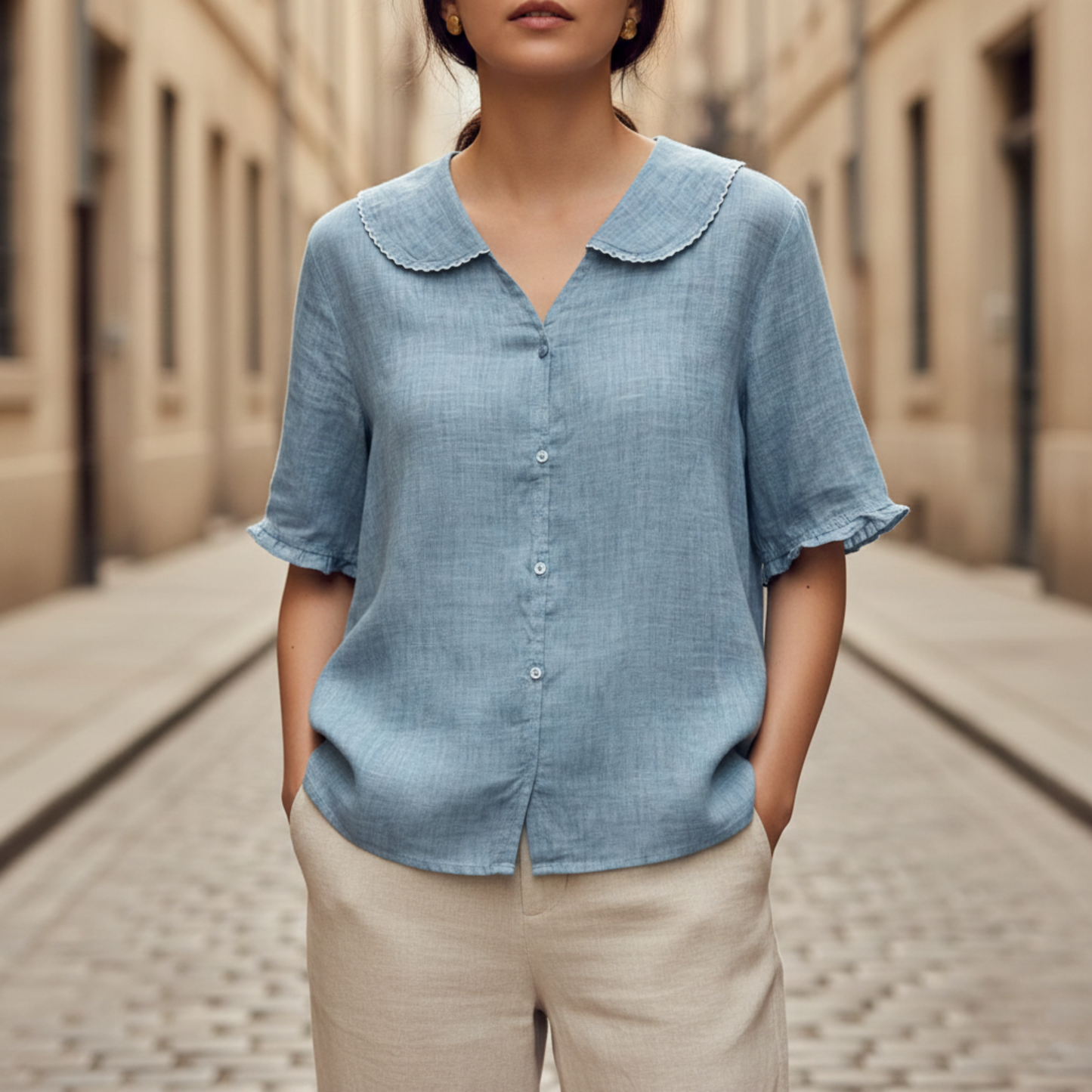 Ladies Classic Relaxed Fit Summer Shirt