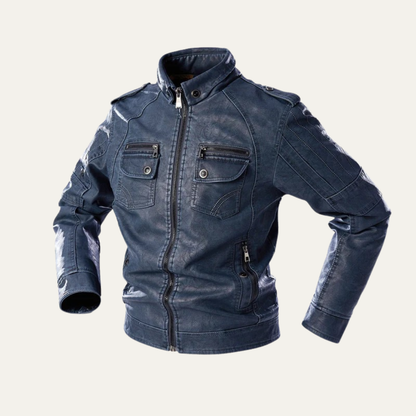 Classic Mens Leather Motorcycle Jacket