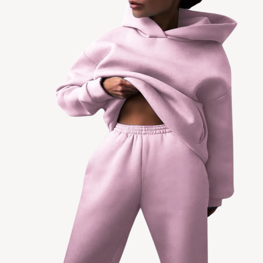 Women's Comfortable 2-Piece Hoodie Jogger Suit