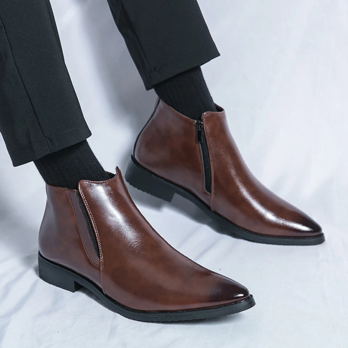 Classic Men's Leather Chelsea Boot Shoes