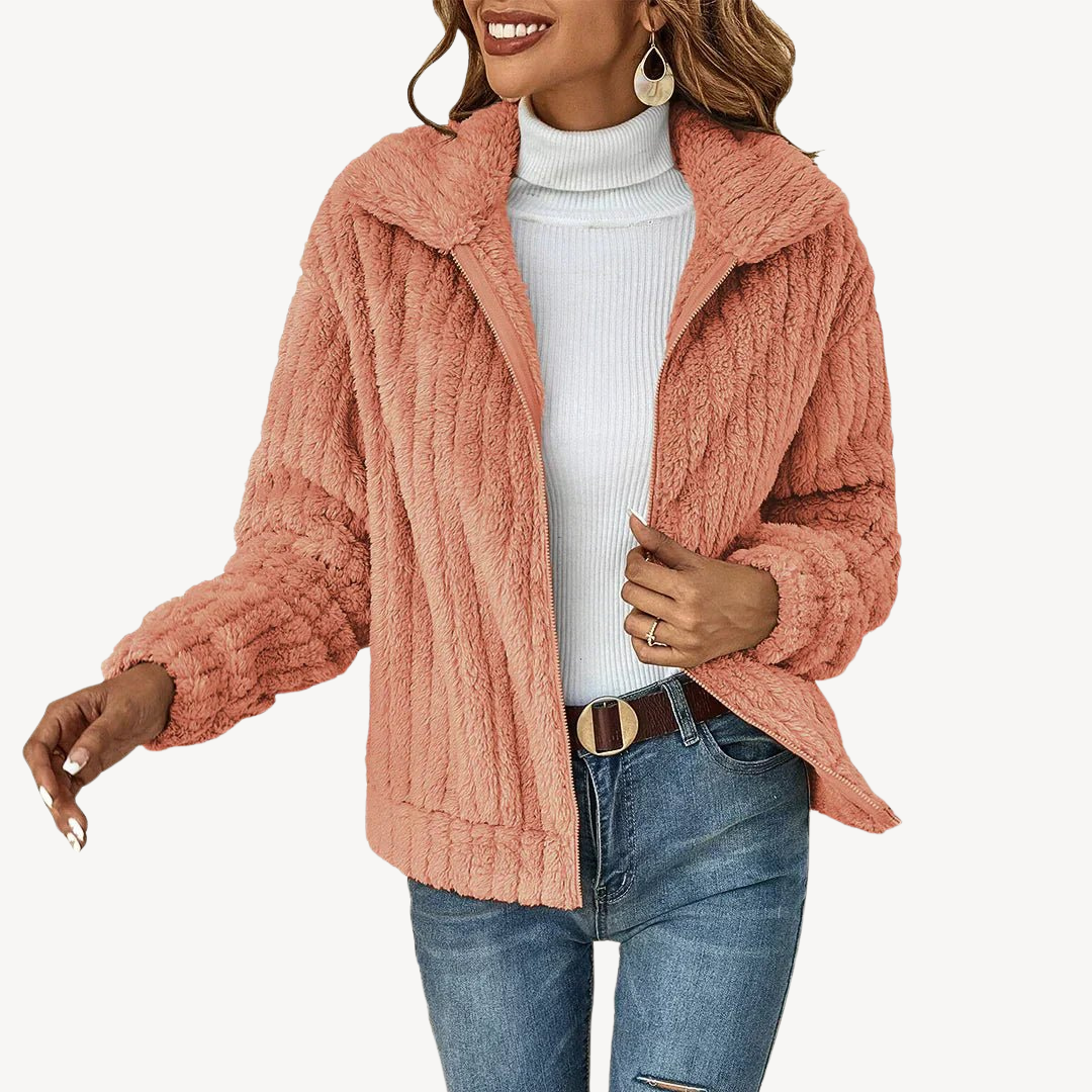 Soft Women's Fleece Zip Up Sweater