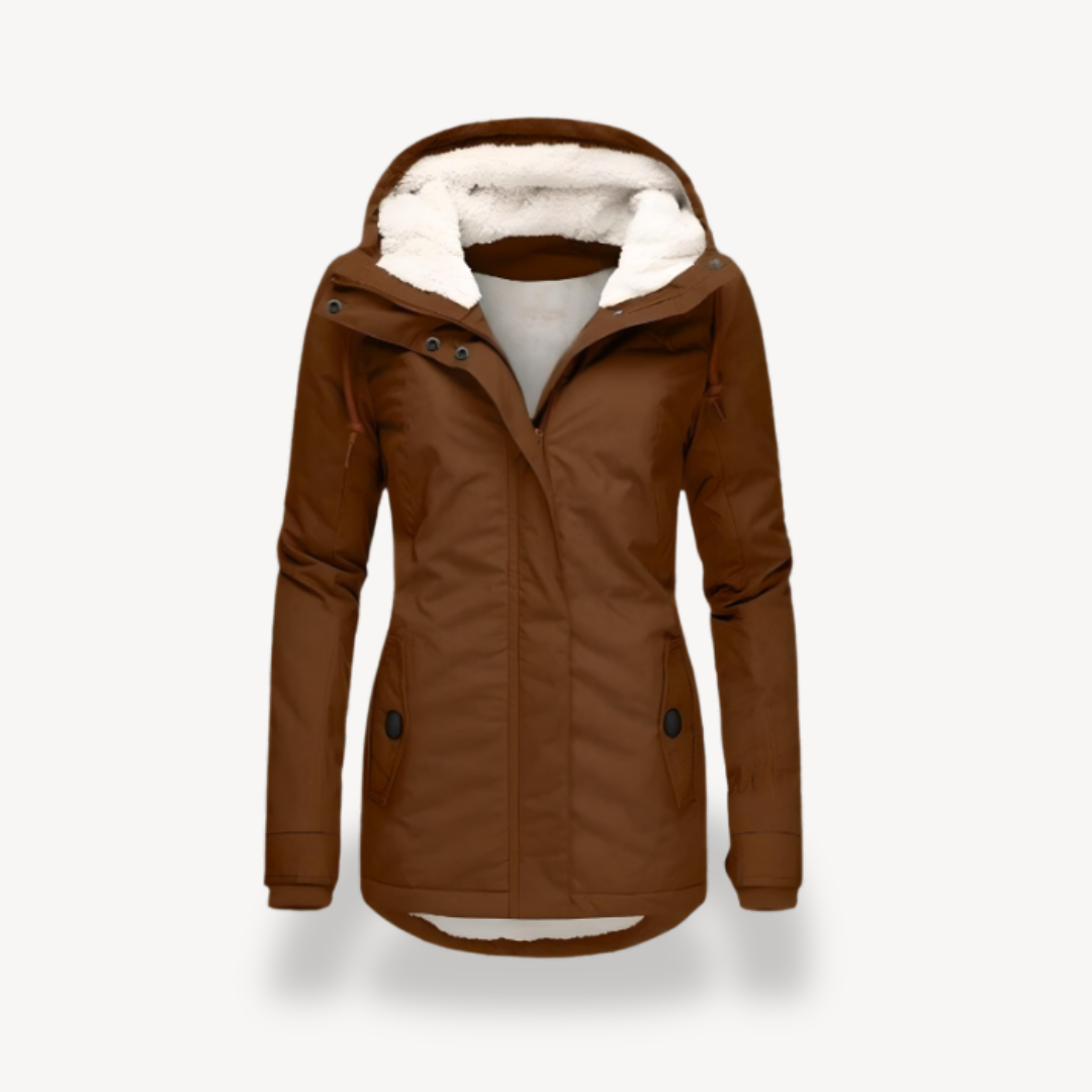 Ladies Warm Waterproof Parka Coat with Hood