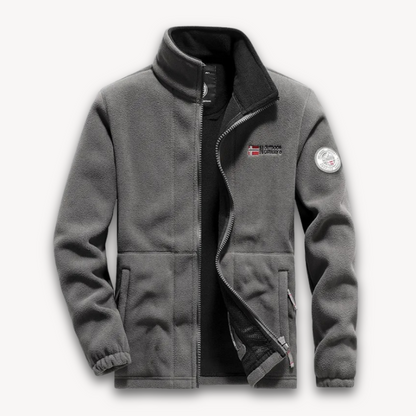 Warm Mens Fleece Coat Full Zip Jacket