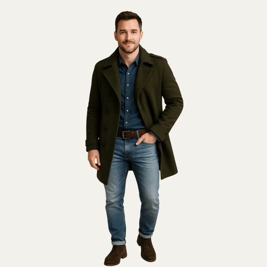 Timeless Fit Men's Overcoat - OutfitLondon