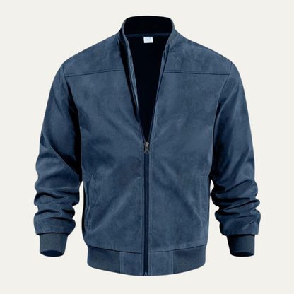 Men's Quilted Zipper Bomber Jacket