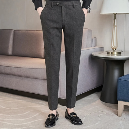 Stylish Men's Tailored Wool Formal Pants