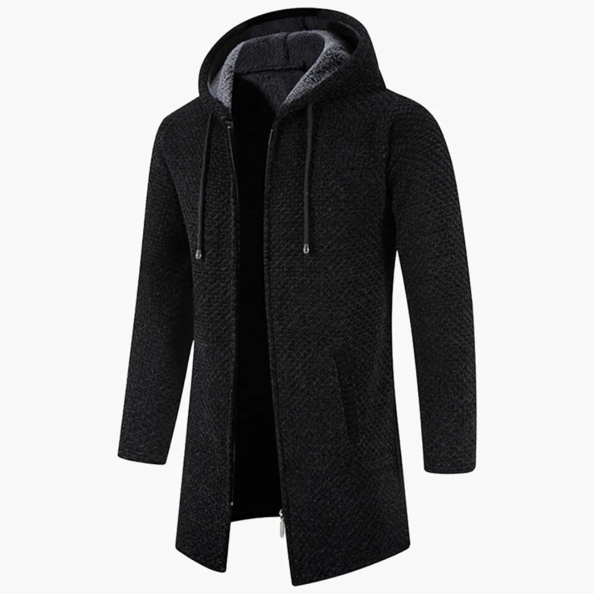 Relaxed Fit Mens Long Cardigan Sweater Coat