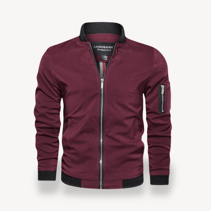 Men's Slim Fit Zipper Bomber Jacket