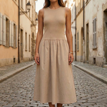 Chic Summer Sleeveless Midi Dress for Women