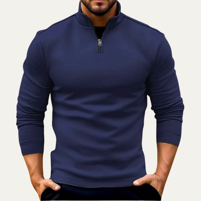 Slim Fit Men's Quarter Zip Sweater