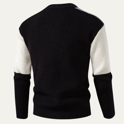 Men's Cozy Colour Block Crew Neck Sweater