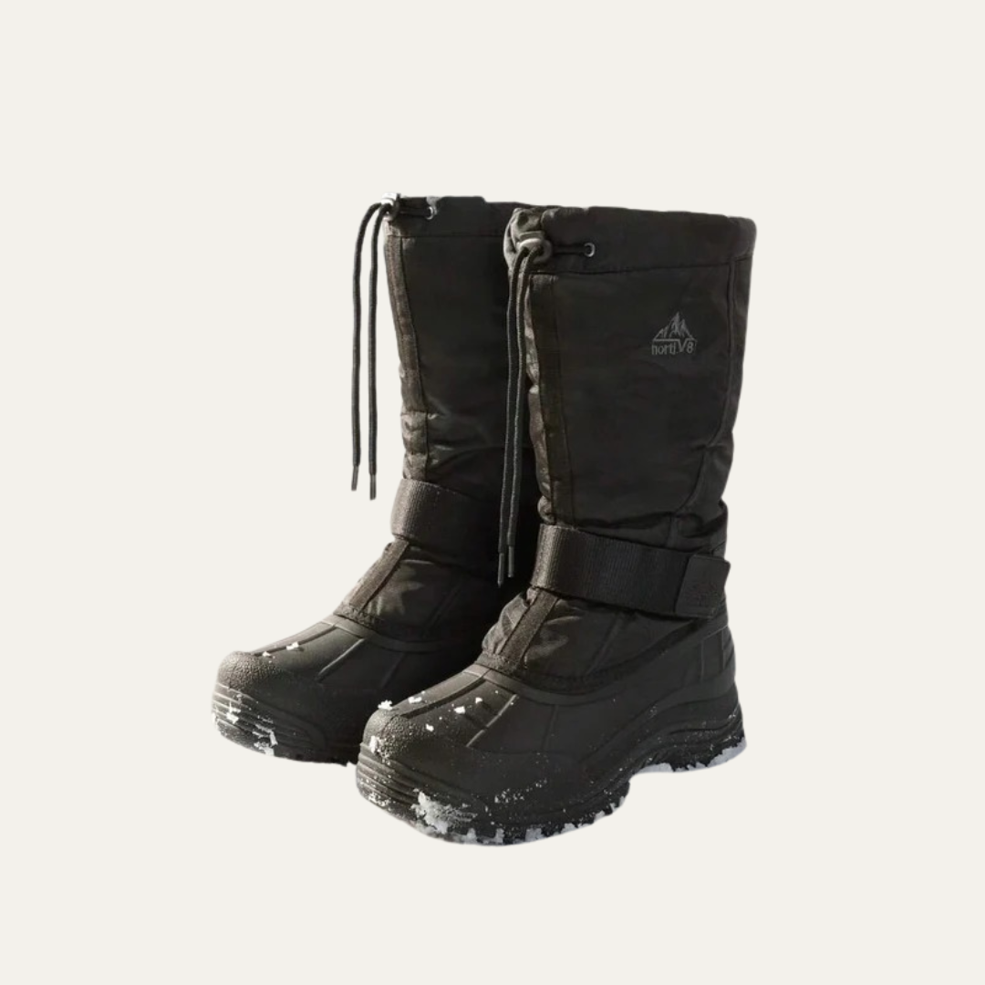 Men's High Insulated Snow Boots with Strap and Laces