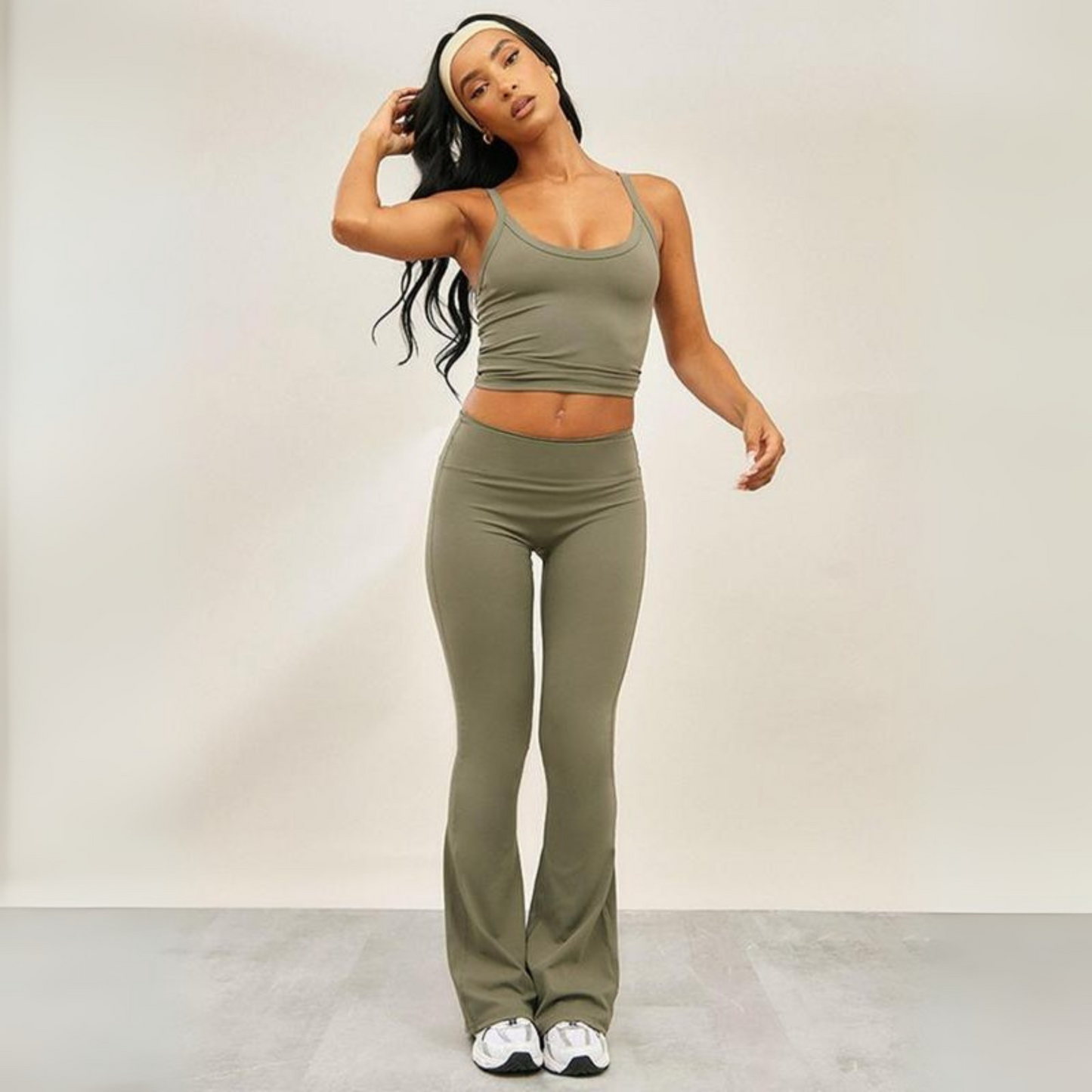 Relaxed Fit Camisole and Wide Leg Pants Set - OutfitLondon